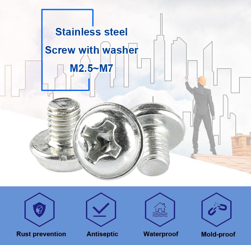 sems screw with washer stainless steel screws