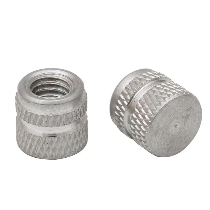 Polished knurled blind nut M3